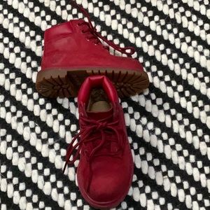 COPY - Red timberland boots kids